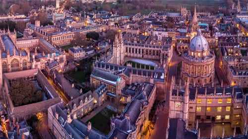 Evening View of Central Oxford, United Kingdom